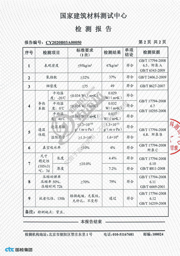 伯乐尔椽塑 CTC物理性能油样检测报告(管材)